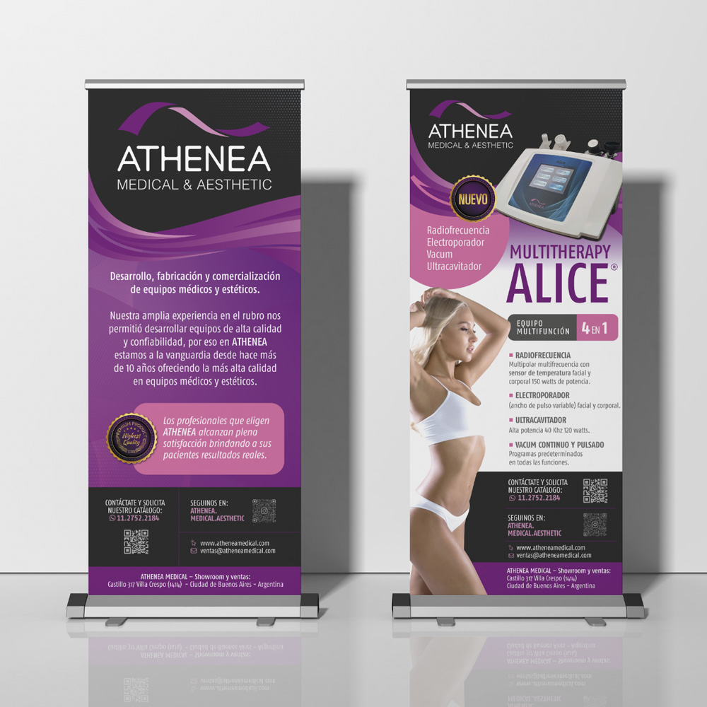 banner promotional design AThenea