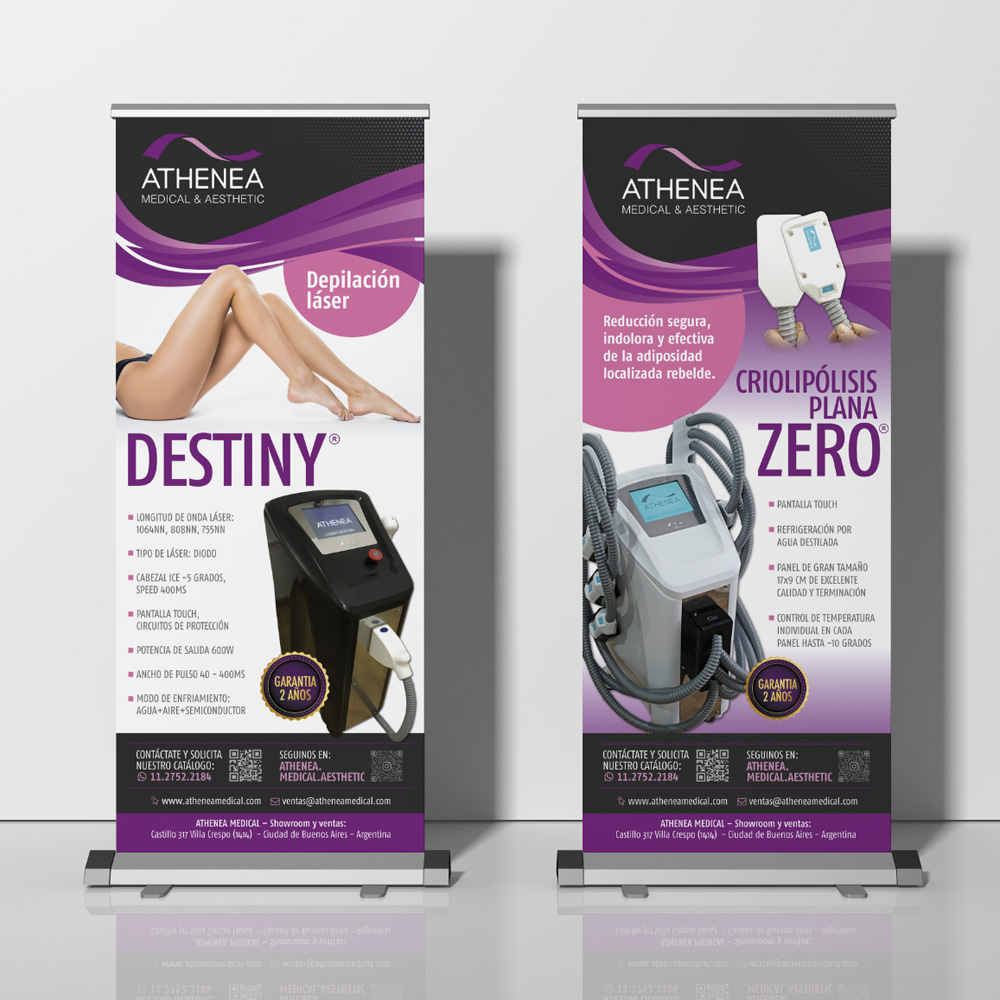 banner promotional design AThenea